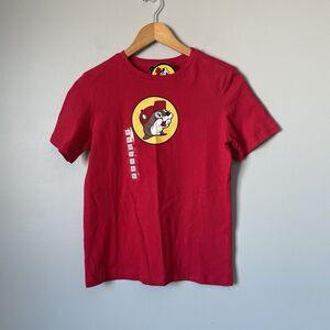 Buc-ee's Buc Red Logo T Shirt Short Sleeve Youth Size Large NWT